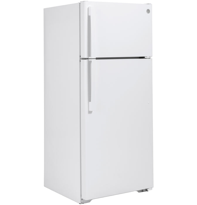 GE 17.5 Cu. Ft. White Top Freezer Refrigerator - FAMSA Furniture (TX)