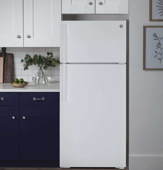 GE® 21.9 Cu. Ft. Garage Ready Top-Freezer Refrigerator GTS22KGNRWW