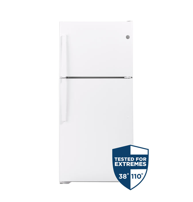 GE® 21.9 Cu. Ft. Garage Ready Top-Freezer Refrigerator GTS22KGNRWW