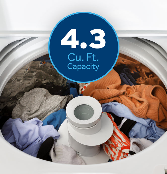 GE® 4.3 cu. ft. Capacity Washer with Stainless Steel Basket,Cold Plus and Water Level Control
