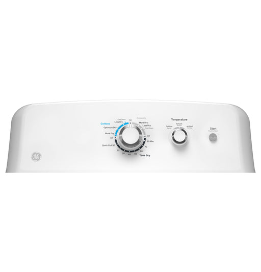 GE 6.2 cu. ft. Capacity Electric Dryer with Up To 120 ft. Venting and Shallow Depth GTX33EASKWW - FAMSA Furniture (TX)
