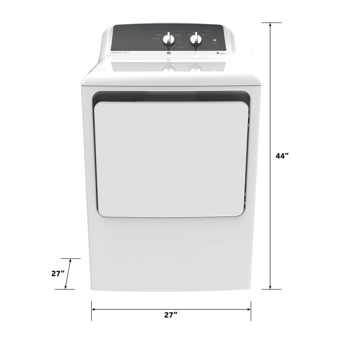 GE 6.2 cu. ft. Capacity Electric Dryer with Up To 120 ft. Venting and 5-yr Limited Warranty GTX52EASPWB - FAMSA Furniture (TX)