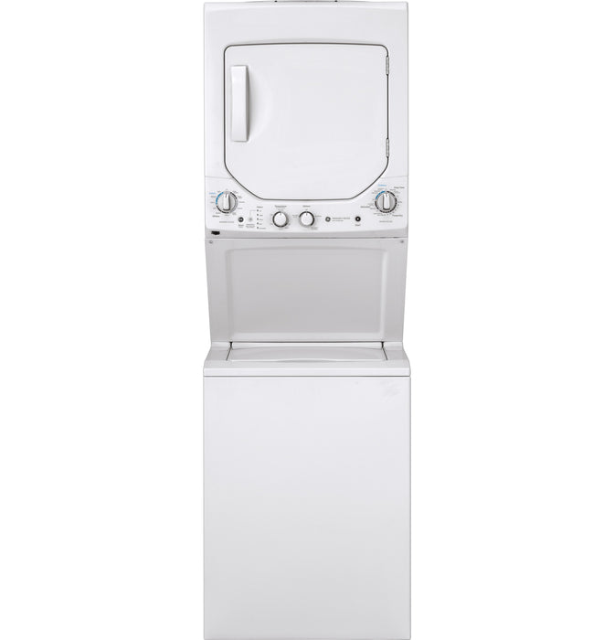 GE Unitized Spacemaker® 2.3 cu. ft. Capacity Washer with Stainless Steel Basket and 4.4 cu. ft. Capacity Electric Dryer GUD24ESSMWW