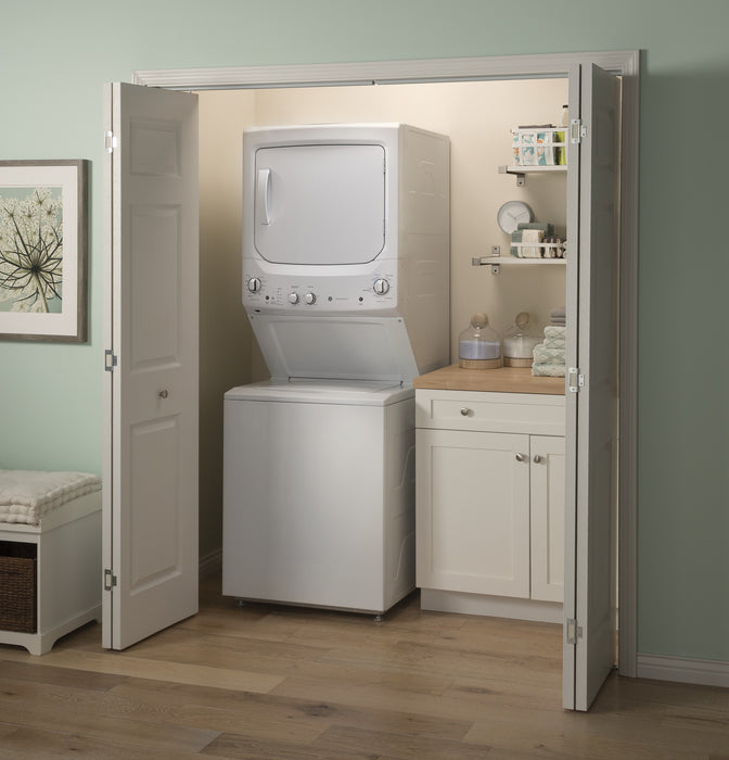 GE Unitized Spacemaker 3.8 Cu. Ft. Washer, 5.9 Cu. Ft. White On White Electric Dryer