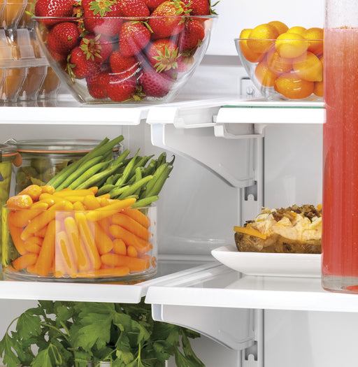 GE® ENERGY STAR® 18.6 Cu. Ft. Counter-Depth French-Door Refrigerator GWE19JGLWW - FAMSA Furniture (TX)