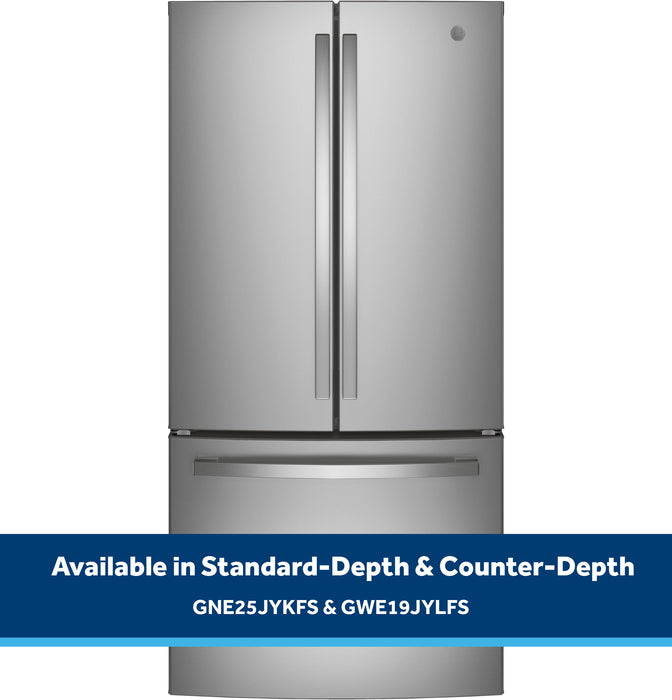 GE® ENERGY STAR® 18.6 Cu. Ft. Counter-Depth French-Door Refrigerator GWE19JYLFS - FAMSA Furniture (TX)
