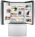 GE ENERGY STAR 22.1 Cu. Ft. Counter-Depth Fingerprint Resistant French-Door Refrigerator GYE22GYNFS - FAMSA Furniture (TX)