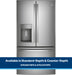 GE ENERGY STAR 22.1 Cu. Ft. Counter-Depth Fingerprint Resistant French-Door Refrigerator GYE22GYNFS - FAMSA Furniture (TX)
