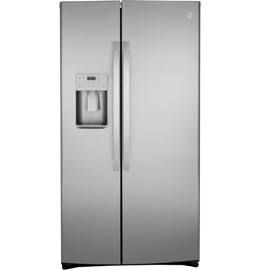 GE 21.8 Cu. Ft. Counter-Depth Fingerprint Resistant Side-By-Side Refrigerator GZS22IYNFS - FAMSA Furniture (TX)