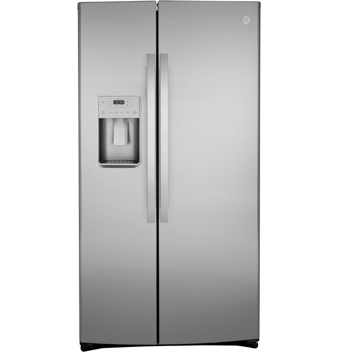GE 21.8 Cu. Ft. Counter-Depth Fingerprint Resistant Side-By-Side Refrigerator GZS22IYNFS - FAMSA Furniture (TX)