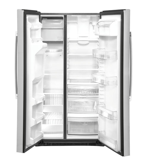 GE 21.8 Cu. Ft. Counter-Depth Fingerprint Resistant Side-By-Side Refrigerator GZS22IYNFS - FAMSA Furniture (TX)