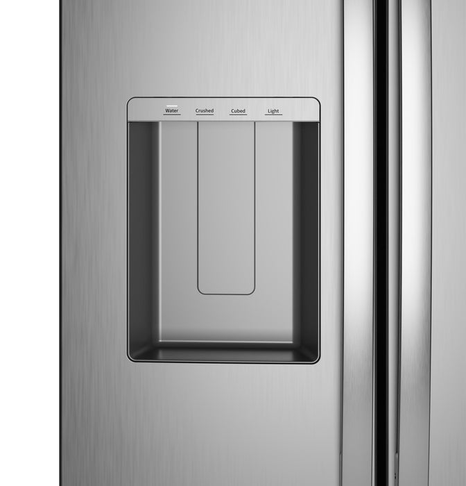 GE® 23.5 Cu. Ft. Counter-Depth Side-By-Side Refrigerator with LED Light Walls and Extra Tall Dispenser GZS24PYYFS