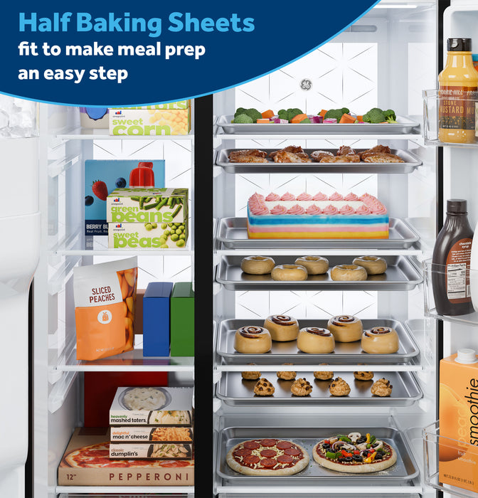 GE® 23.5 Cu. Ft. Counter-Depth Side-By-Side Refrigerator with LED Light Walls and Extra Tall Dispenser GZS24PYYFS