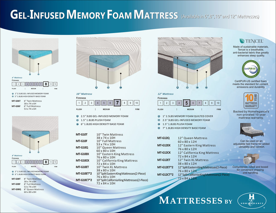MT-G06F 6" Full Gel-Infused Memory Foam Mattress image
