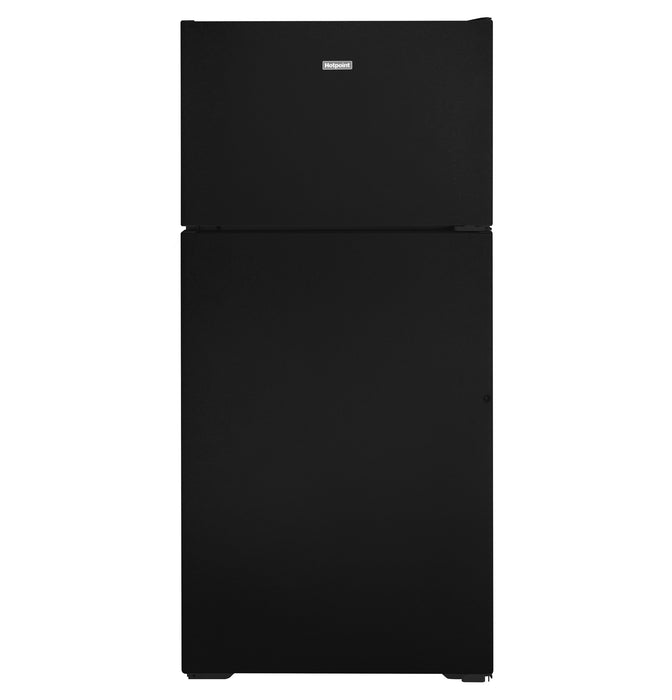 Hotpoint® 15.6 Cu. Ft. Recessed Handle Top-Freezer Refrigerator HPS16BTNRBB