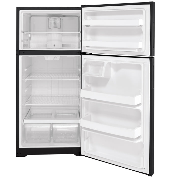Hotpoint® 15.6 Cu. Ft. Recessed Handle Top-Freezer Refrigerator HPS16BTNRBB