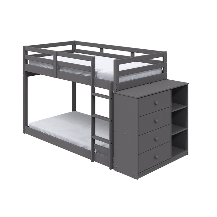 Gaston Bunk Bed (T/T) w/4 Drawers & 3 Compartments - Image 12