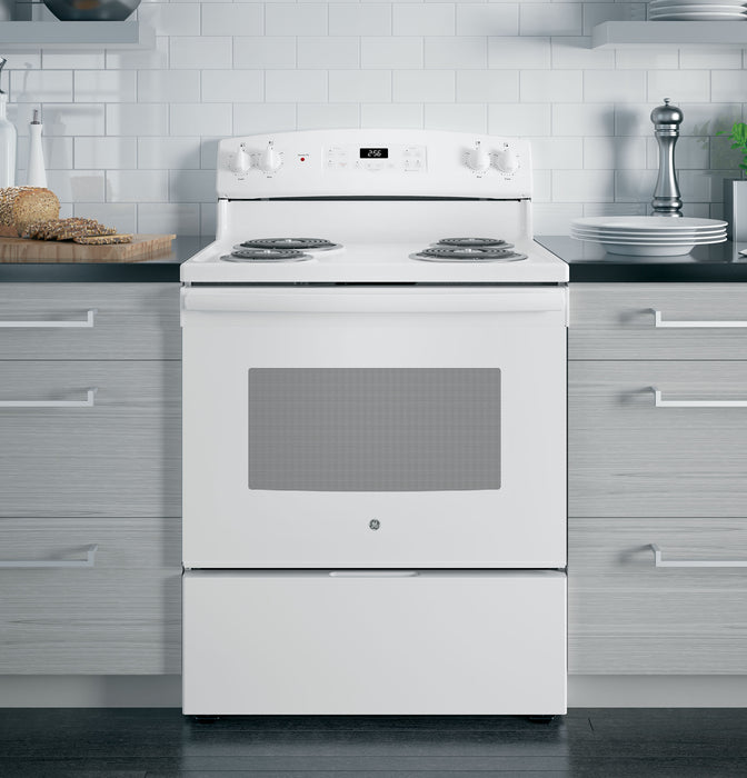 GE® ENERGY STAR® 30" Free-Standing Self-Clean Electric Range JB256DMWW