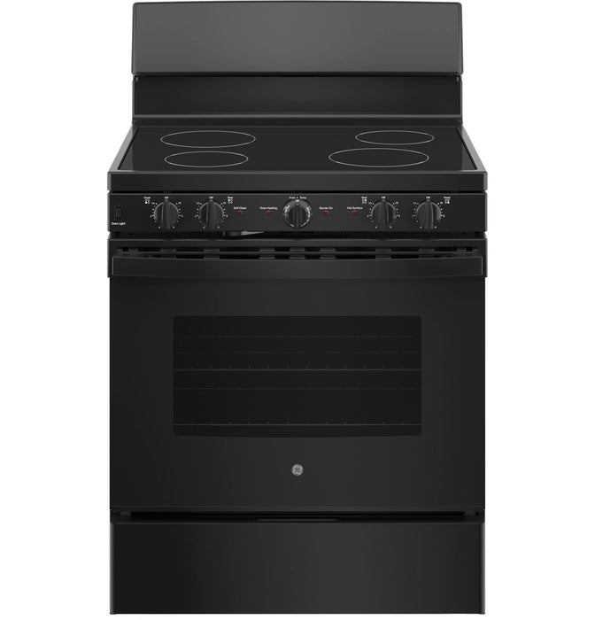 GE® ENERGY STAR® 30” Free-Standing Electric Radiant Smooth Cooktop Range JB480DYBB - FAMSA Furniture (TX)