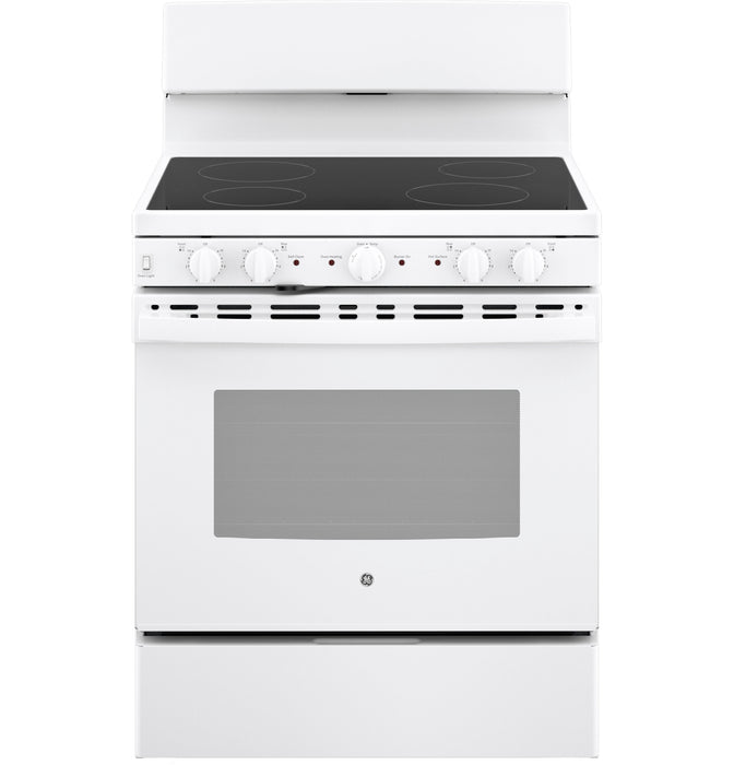 GE® ENERGY STAR® 30” Free-Standing Electric Radiant Smooth Cooktop Range JB480DYWW - FAMSA Furniture (TX)