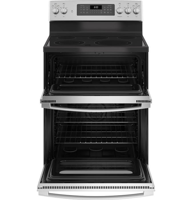 GE 30" Free-Standing Electric Double Oven Convection Range JBS86SPSS - FAMSA Furniture (TX)