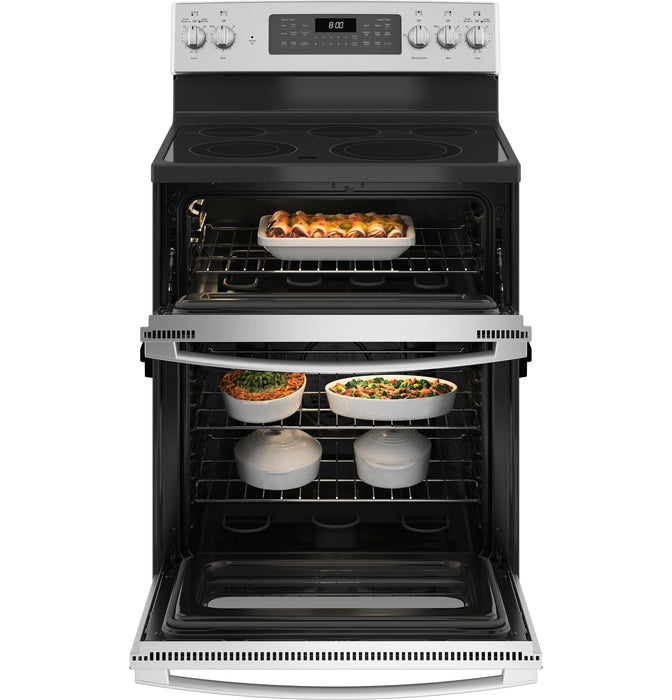GE 30" Free-Standing Electric Double Oven Convection Range JBS86SPSS - FAMSA Furniture (TX)