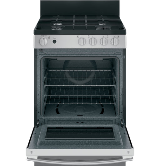 GE® 24"  Steam Clean Free-Standing/Slide-in Gas Range JGAS640RMSS - FAMSA Furniture (TX)