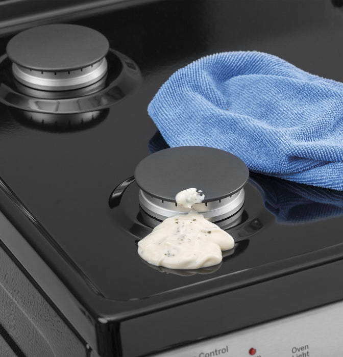 GE® 24"  Steam Clean Free-Standing/Slide-in Gas Range JGAS640RMSS - FAMSA Furniture (TX)