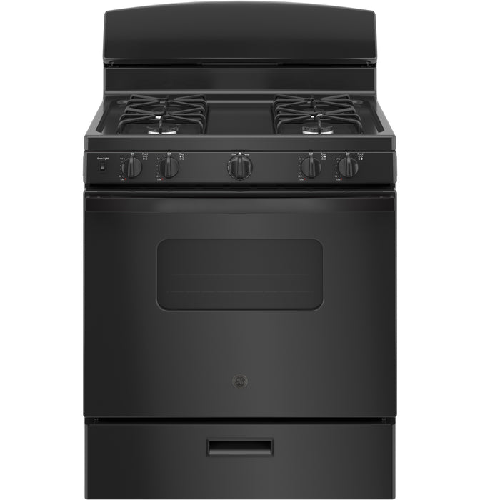 GE® 30" Free-Standing Front Control Gas Range JGBS10DEMBB
