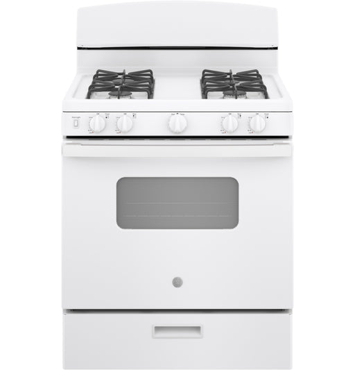 GE® 30" Free-Standing Front Control Gas Range JGBS10DEMWW - FAMSA Furniture (TX)