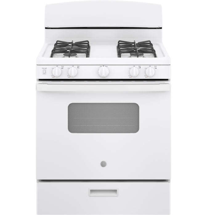 GE® 30" Free-Standing Front Control Gas Range JGBS10DEMWW - FAMSA Furniture (TX)