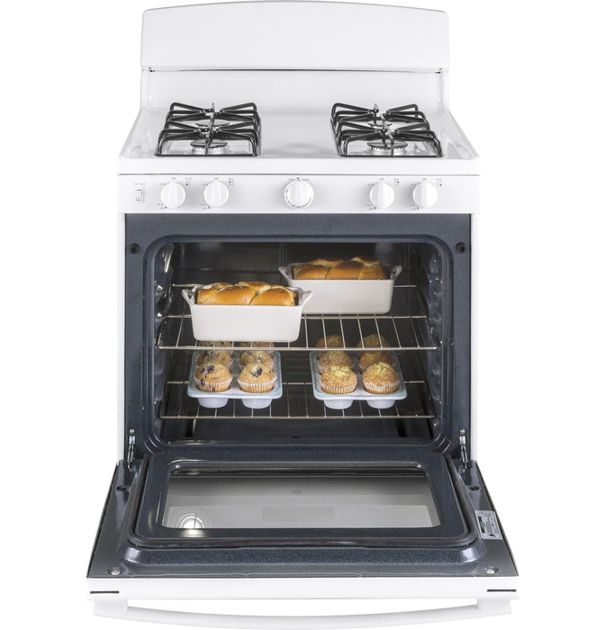GE 30" White Free Standing Gas Range