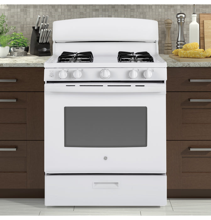 GE 30" White Free Standing Gas Range