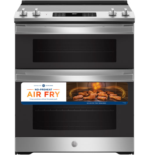GE 30" Slide-In Electric Convection Double Oven Range JSS86SPSS - FAMSA Furniture (TX)