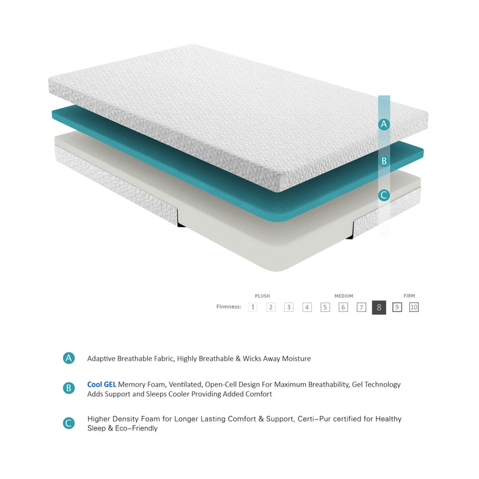 MT-G06T 6" Twin Gel-Infused Memory Foam Mattress image