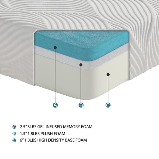 MT-G10CK 10" California King Gel-Infused Memory Foam Mattress image