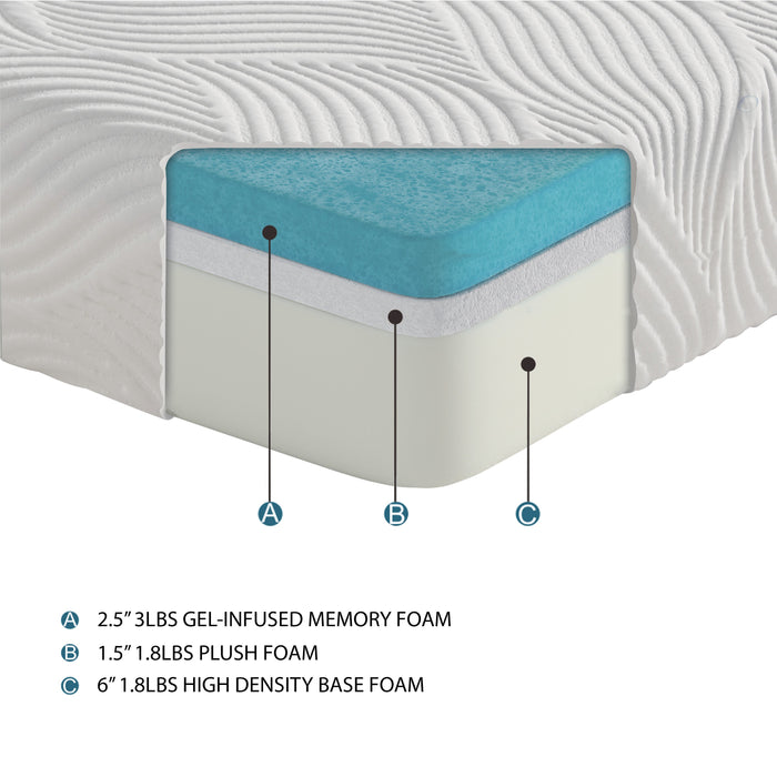 MT-G10CK 10" California King Gel-Infused Memory Foam Mattress image