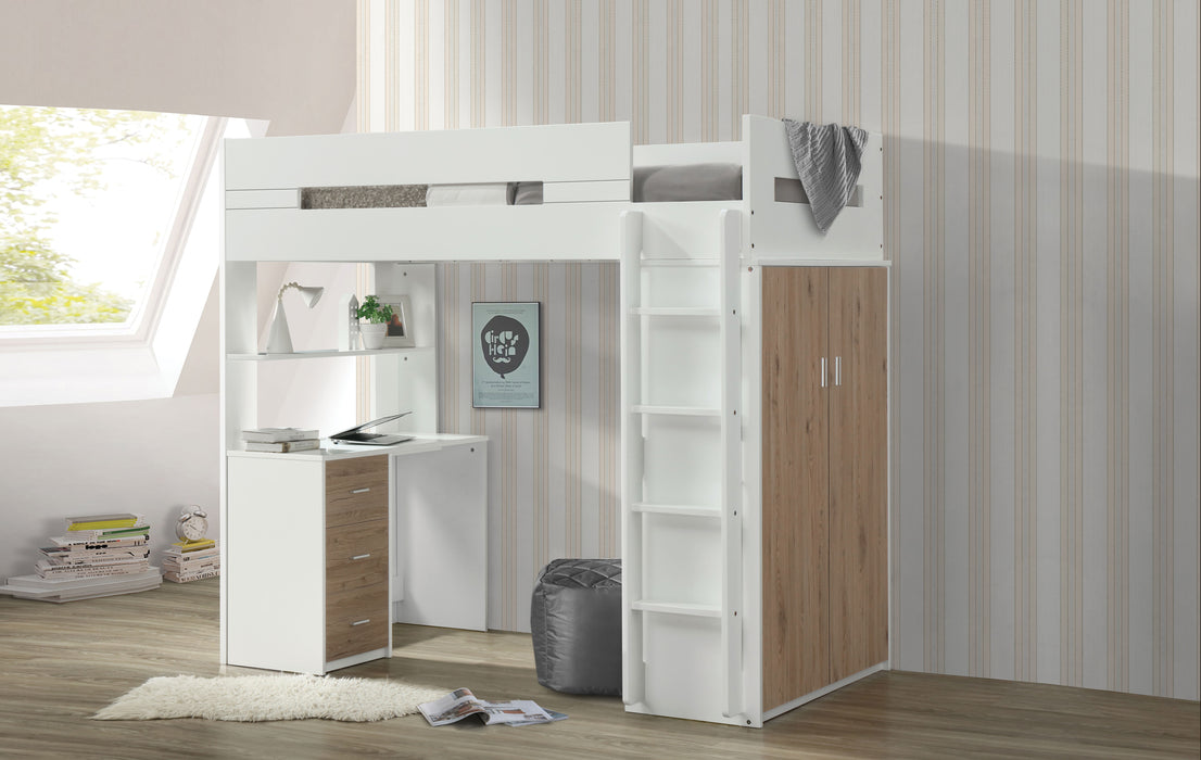 Nerice Twin Loft Bed w/Desk & Wardrobe - Image 14