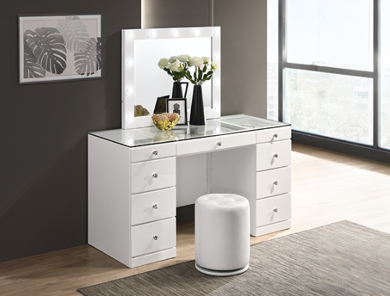 AVERY 3PC VANITY SET WHITE - FAMSA Furniture (TX)