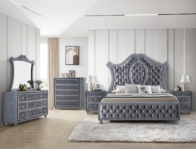 CAM 7PC BEDROOMSET KING GRAY - FAMSA Furniture (TX)