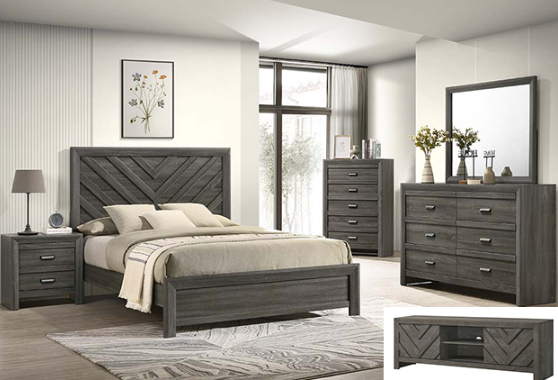 6PC FULL B-ROOM SET GALOR - FAMSA Furniture (TX)