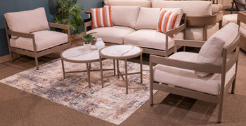 Bluff Trail Outdoor Love/Chairs/Tables Set (Set of 5) - FAMSA Furniture (TX)