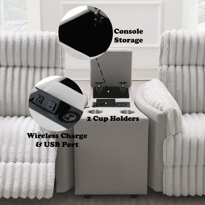 Emee Console w/USB Port , Cup Holder & Wireless Charge - Image 8