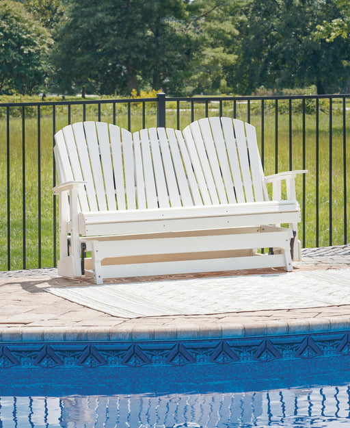 Hyland wave Outdoor Glider Loveseat - FAMSA Furniture (TX)