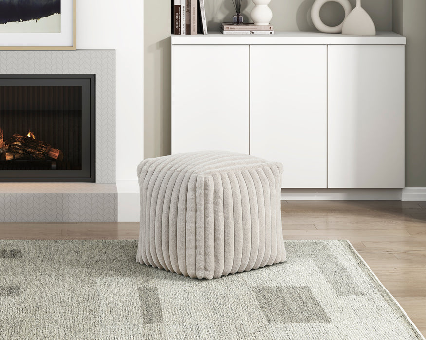 Simpsonville Pouf in White - P31001 - FAMSA Furniture (TX)