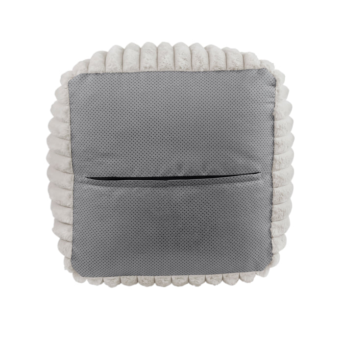 Simpsonville Pouf in White - P31001 - FAMSA Furniture (TX)