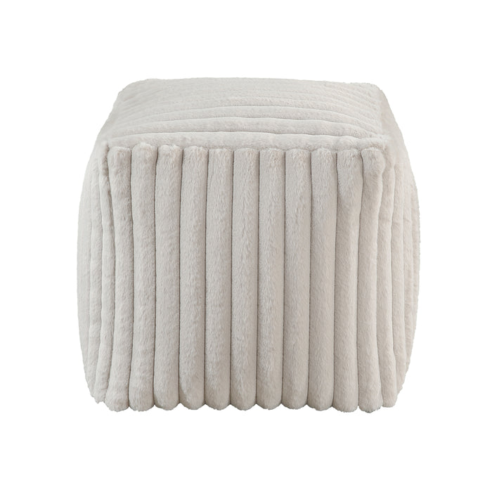 Simpsonville Pouf in White - P31001 - FAMSA Furniture (TX)