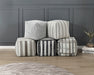 Cravat Pouf in Brown/Gray/Multi - P31012 - FAMSA Furniture (TX)