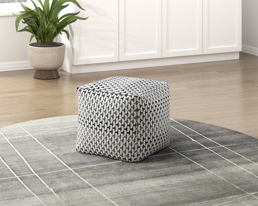 Trent Pouf in Black/Gray/Multi - P31006 - FAMSA Furniture (TX)