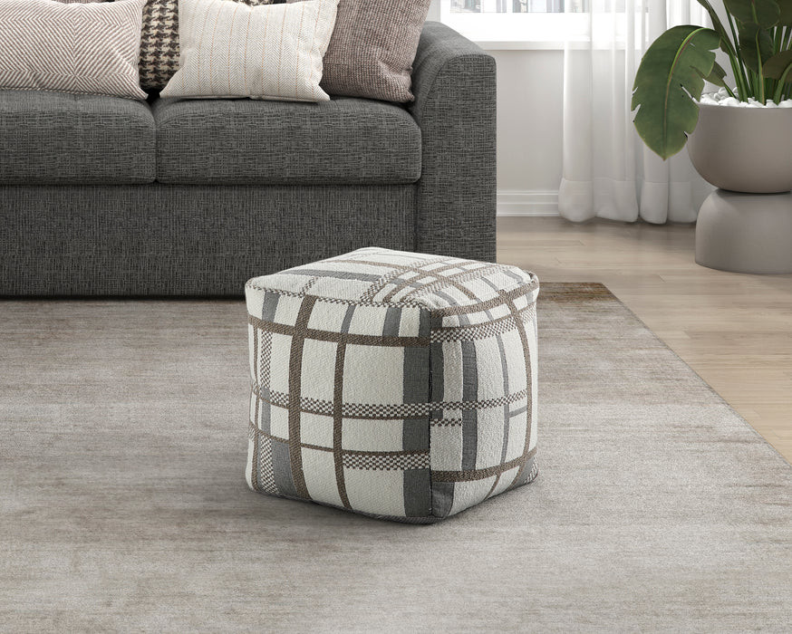 Monica Pouf in Black/Multi/White - P31007 - FAMSA Furniture (TX)